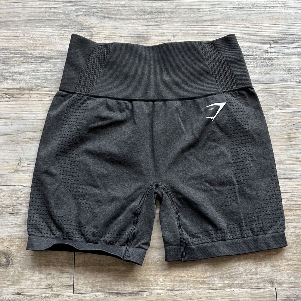 Gymshark Vital Shorts Small Black Workout Gymwear Biker Shorts